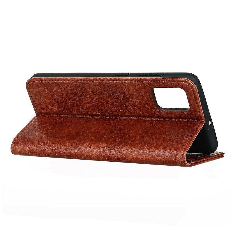 Folio Cover OnePlus 8T Custodia in pelle Eleganza Split Litchi Leather