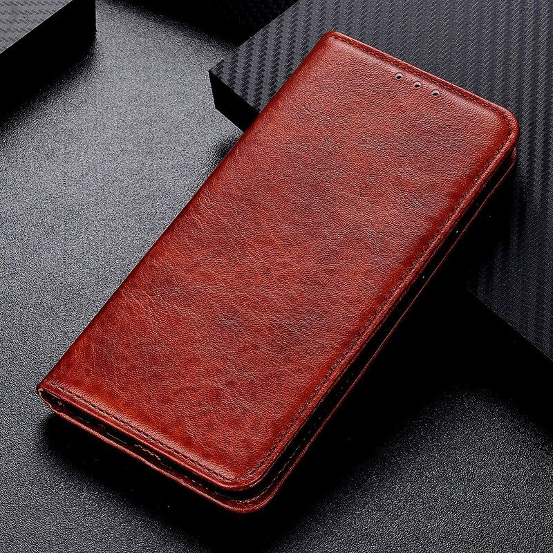 Folio Cover OnePlus 8T Custodia in pelle Eleganza Split Litchi Leather