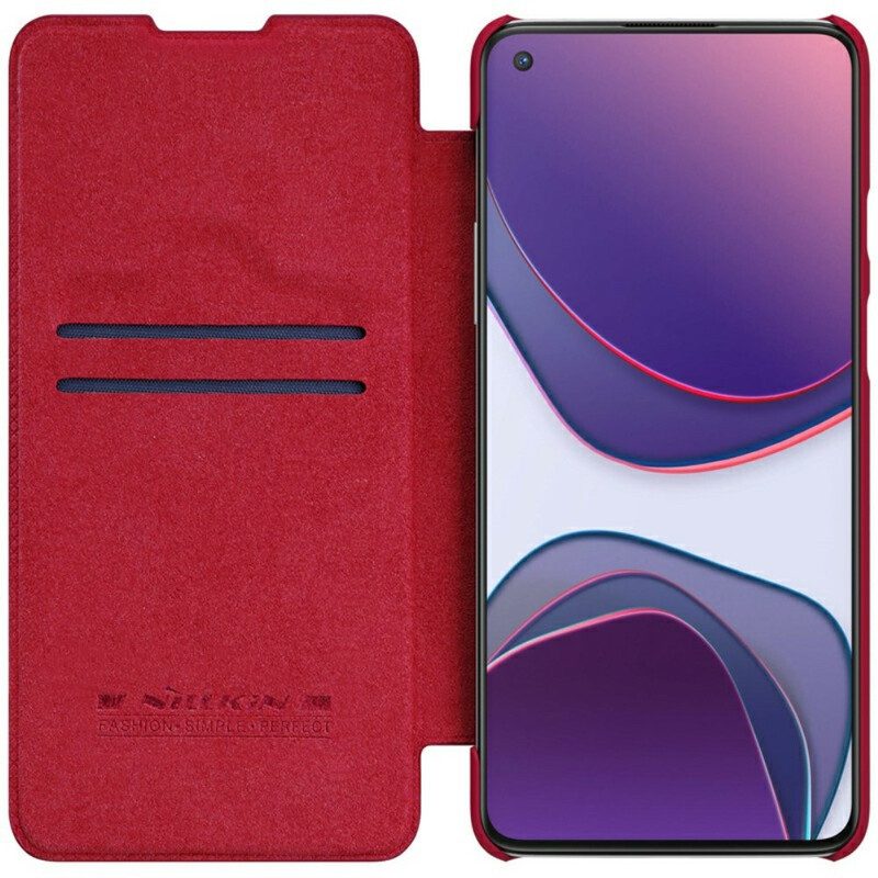 Folio Cover OnePlus 8T Custodia in pelle Serie Nillkin Qin