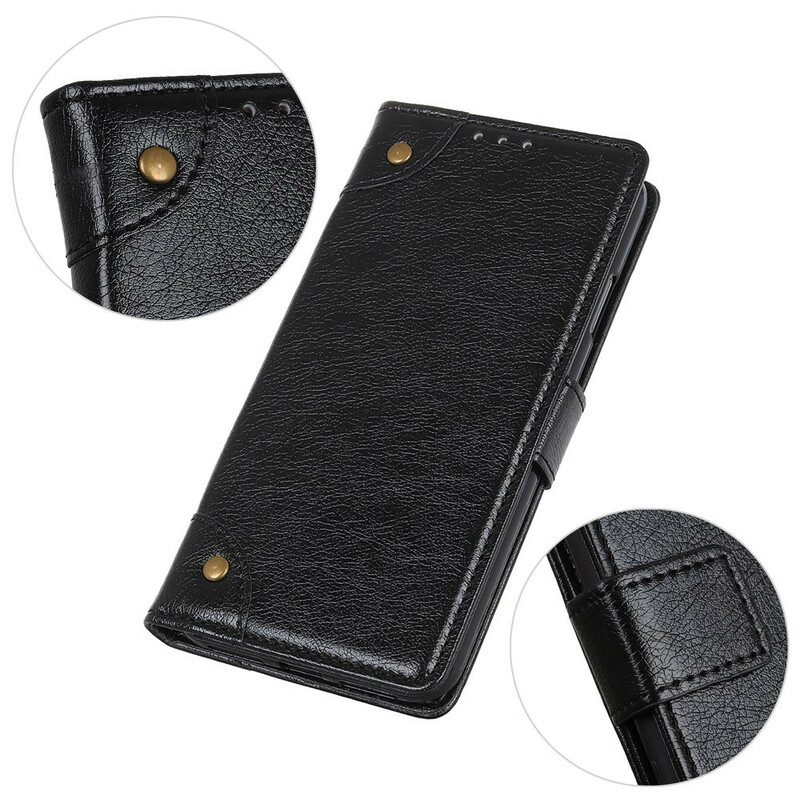 Folio Cover OnePlus 8T Custodia in pelle Stile In Pelle Nappa