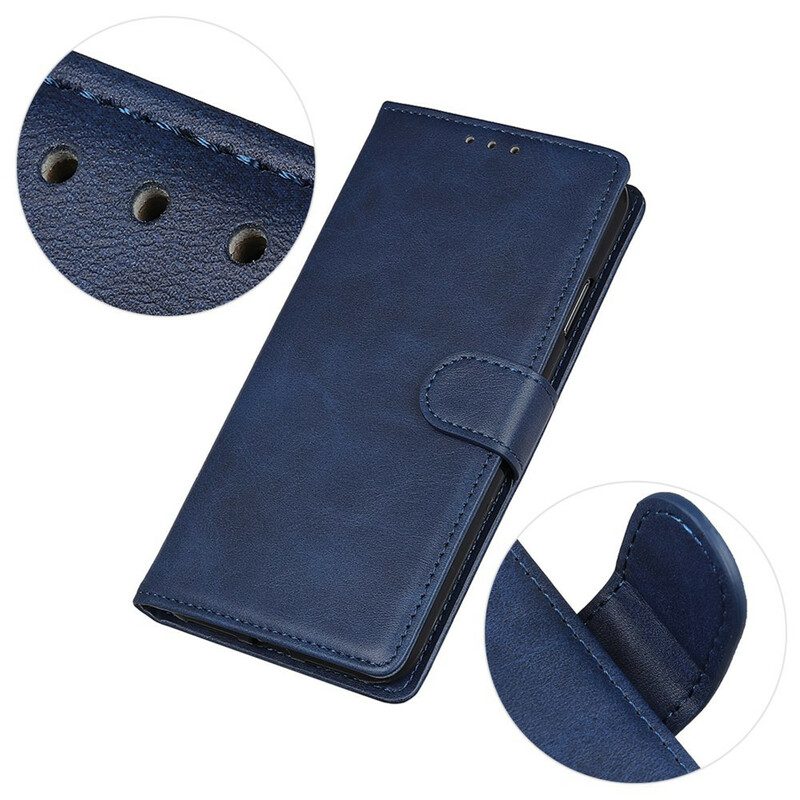 Folio Cover OnePlus 8T Retro Effetto Pelle Opaca