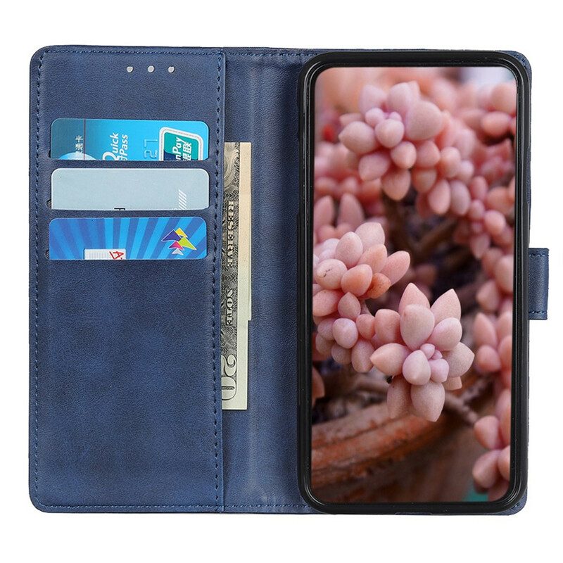 Folio Cover OnePlus 8T Retro Effetto Pelle Opaca