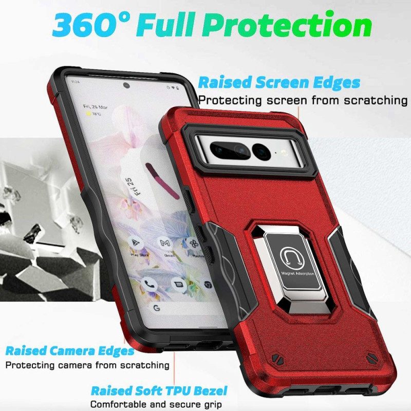 Cover Google Pixel 7 Pro Angoli Rinforzati Con Supporto Ad Anello