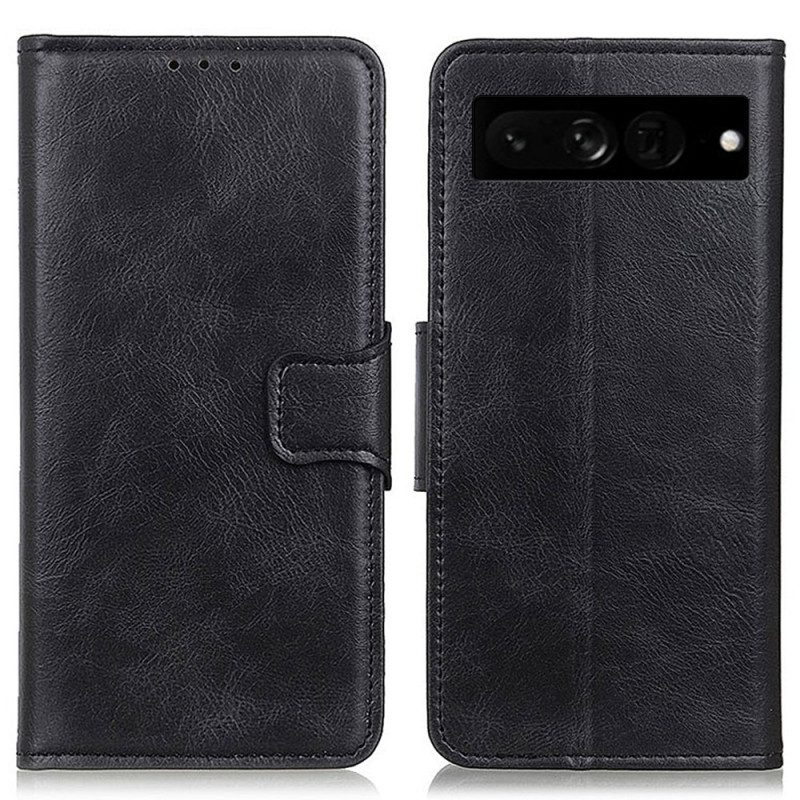 Custodia in pelle Google Pixel 7 Pro Chiusura In Pelle Stile Reversibile