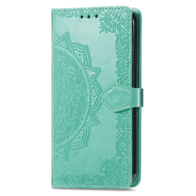 Custodia in pelle Google Pixel 7 Pro Mandala Retrò Strappy