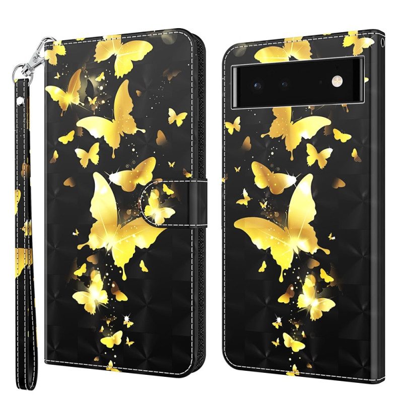 Custodia in pelle Google Pixel 7 Pro Perizoma Farfalle