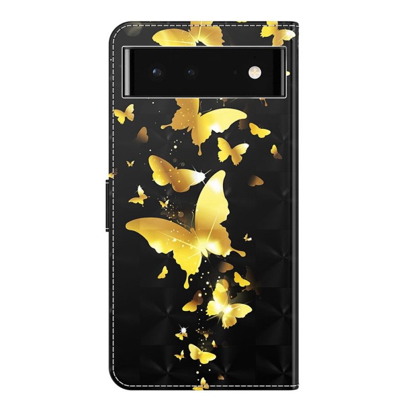 Custodia in pelle Google Pixel 7 Pro Perizoma Farfalle