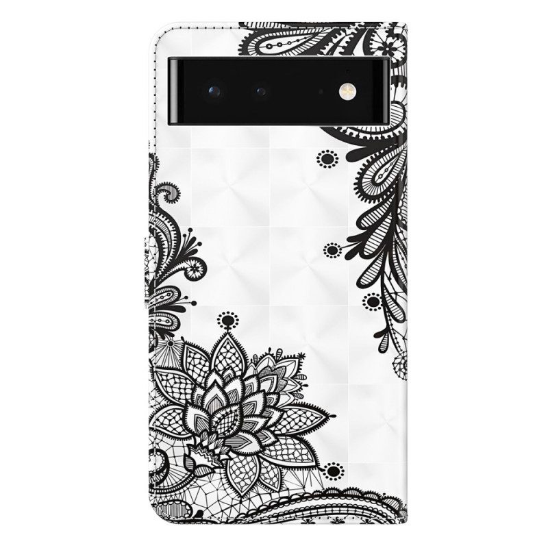 Custodia in pelle Google Pixel 7 Pro Pizzo Con Spalline