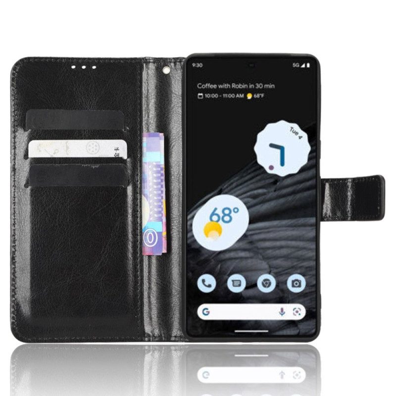 Custodia in pelle Google Pixel 7 Pro Strappy Appariscente