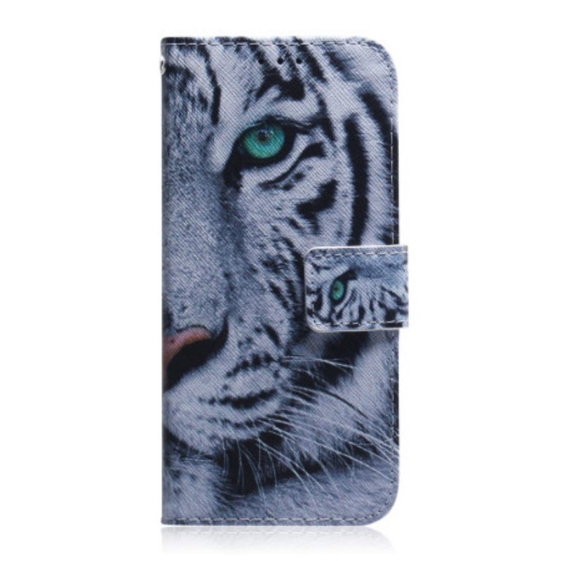 Custodia in pelle Google Pixel 7 Pro Tigre Bianca