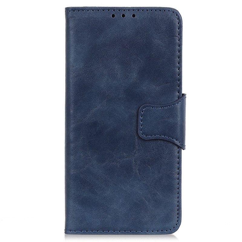 Folio Cover Google Pixel 7 Pro Chiusura Reversibile In Pelle Crosta