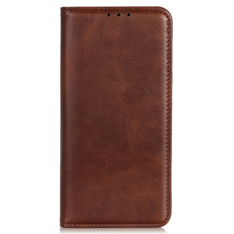 Folio Cover Google Pixel 7 Pro Custodia in pelle Crosta Di Cuoio Classica