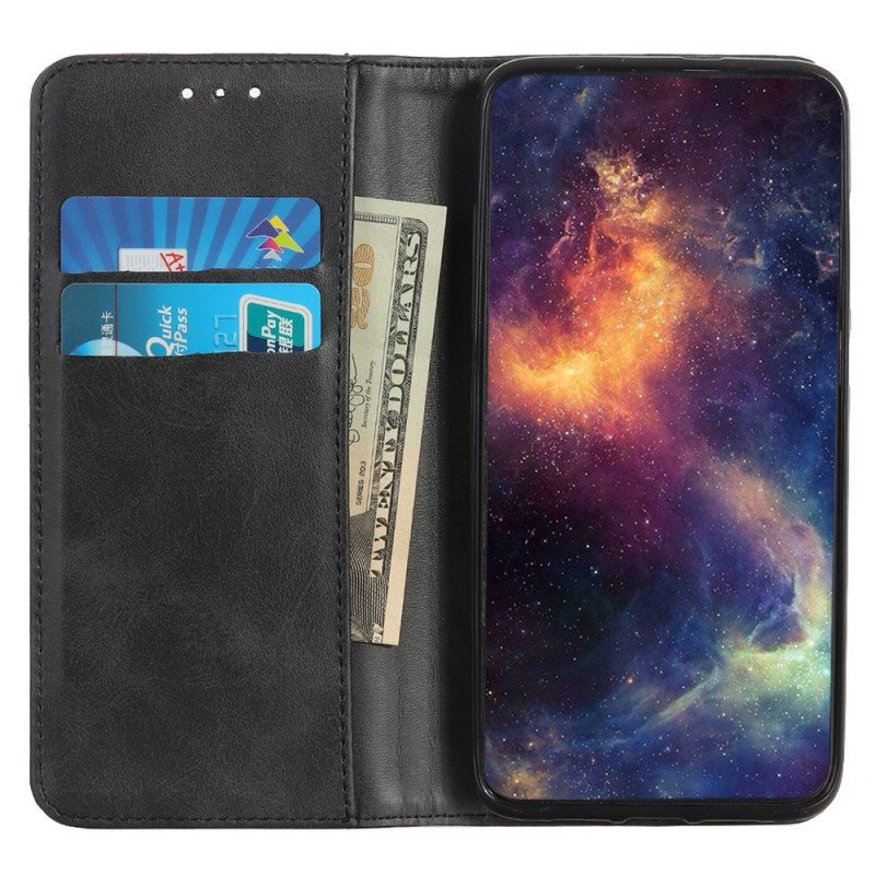 Folio Cover Google Pixel 7 Pro Custodia in pelle Crosta Di Cuoio Classica