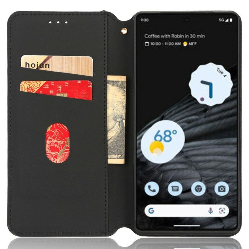 Folio Cover Google Pixel 7 Pro Custodia in pelle Cubi 3d