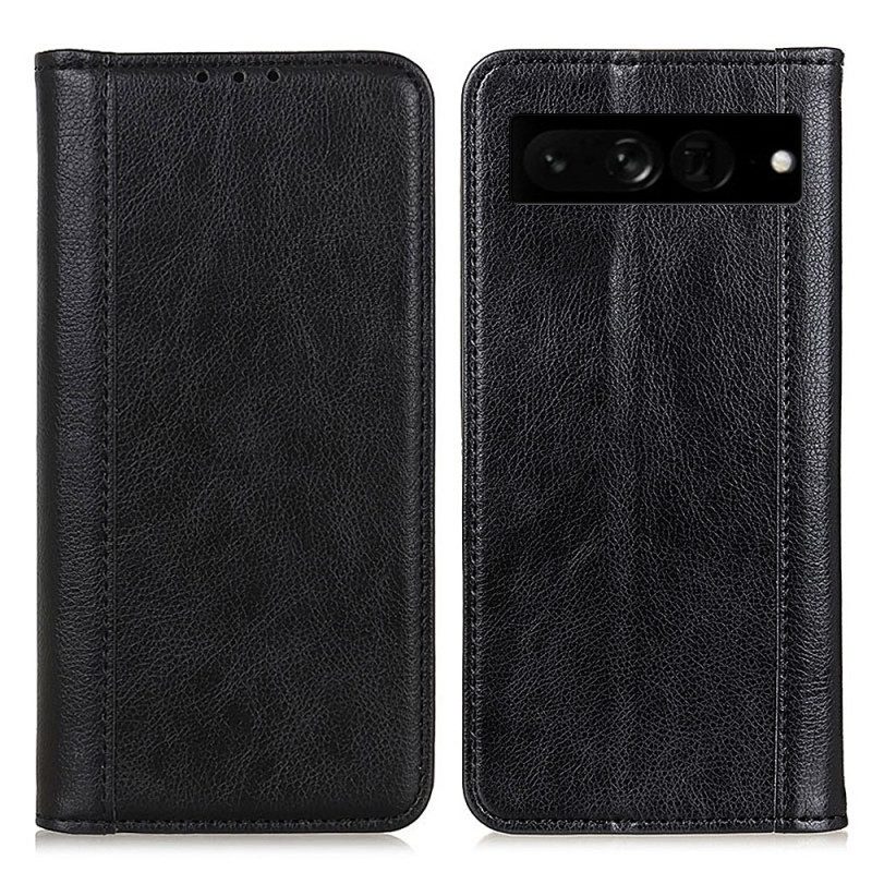 Folio Cover Google Pixel 7 Pro Custodia in pelle Cuoio Spaccato