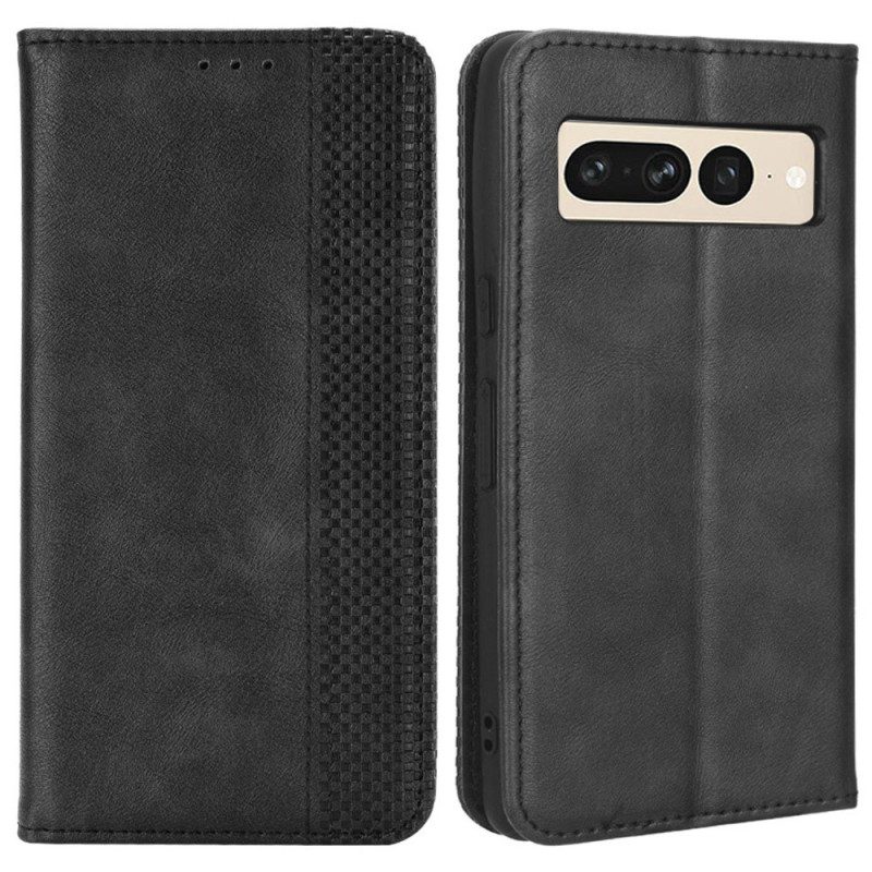 Folio Cover Google Pixel 7 Pro Custodia in pelle Stilizzato