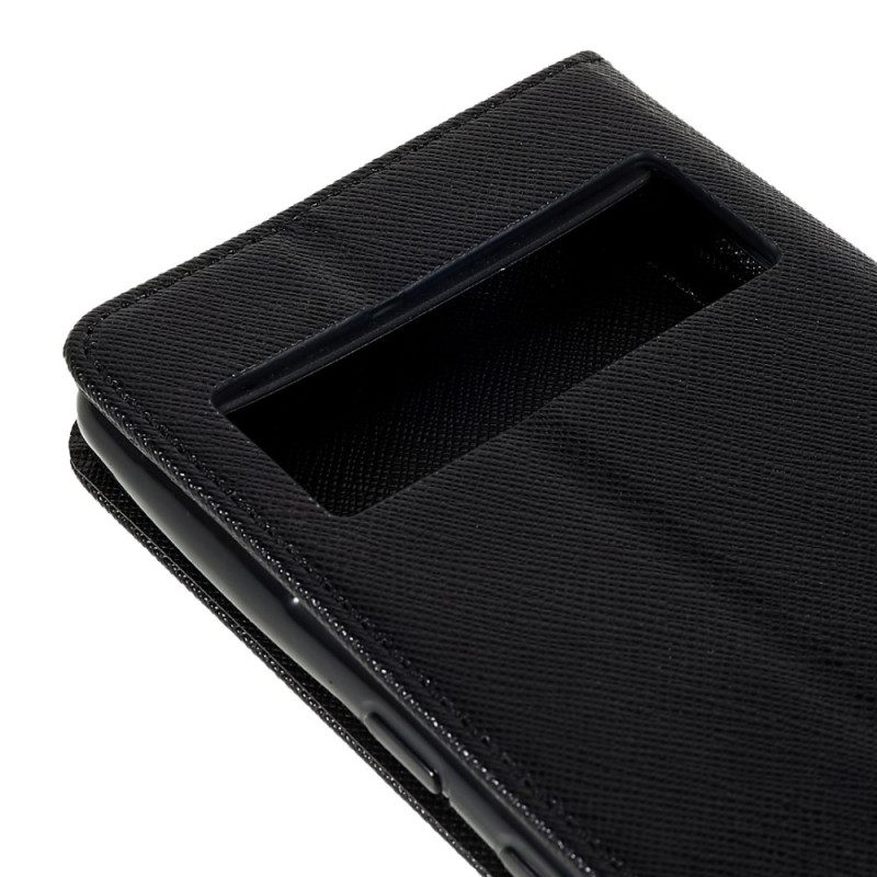 Folio Cover Google Pixel 7 Pro Custodia in pelle Strutturato