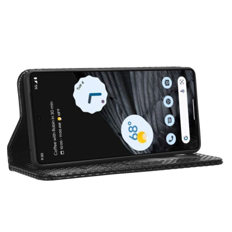 Folio Cover Google Pixel 7 Pro Custodia in pelle Strutturato