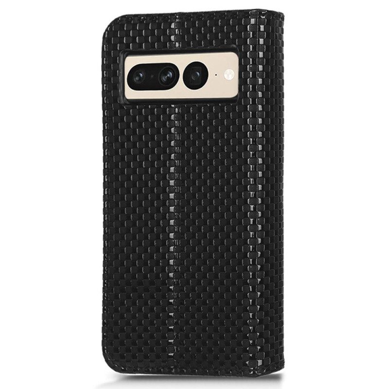 Folio Cover Google Pixel 7 Pro Custodia in pelle Strutturato