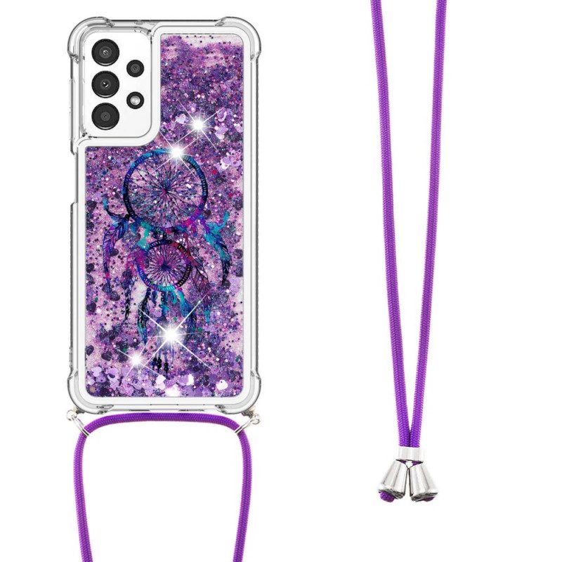 Cover Samsung Galaxy A13 Acchiappasogni Con Coulisse Con Paillettes