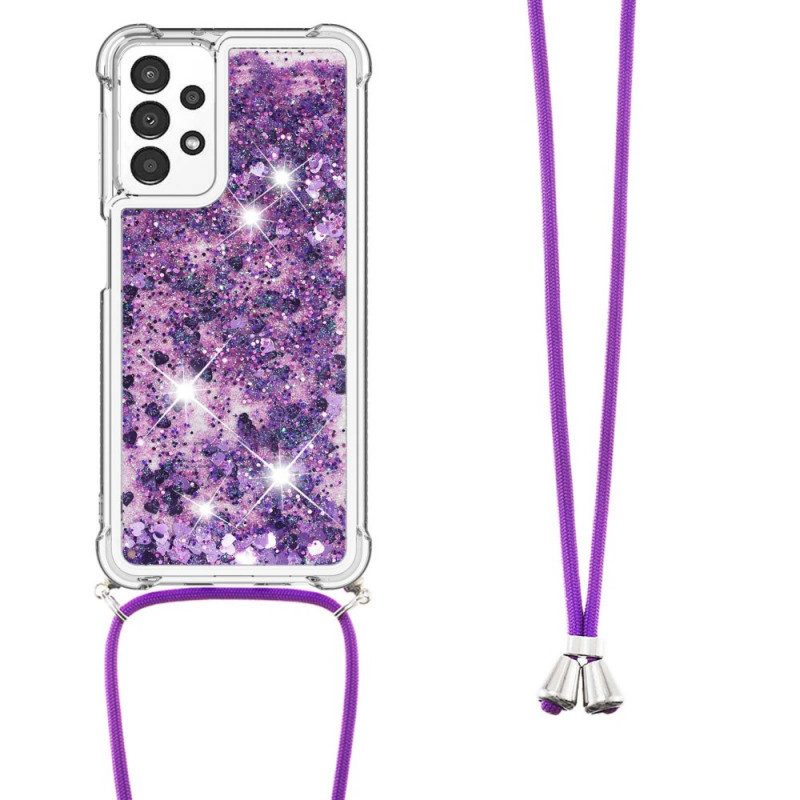 Cover Samsung Galaxy A13 Design Con Paillettes Con Coulisse