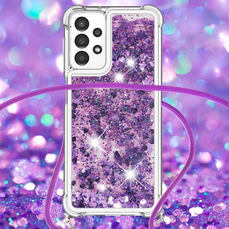 Cover Samsung Galaxy A13 Design Con Paillettes Con Coulisse