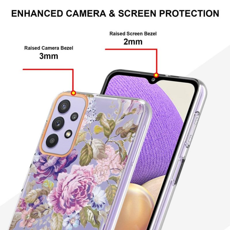 Cover Samsung Galaxy A13 Floreale Senza Soluzione Di Continuità