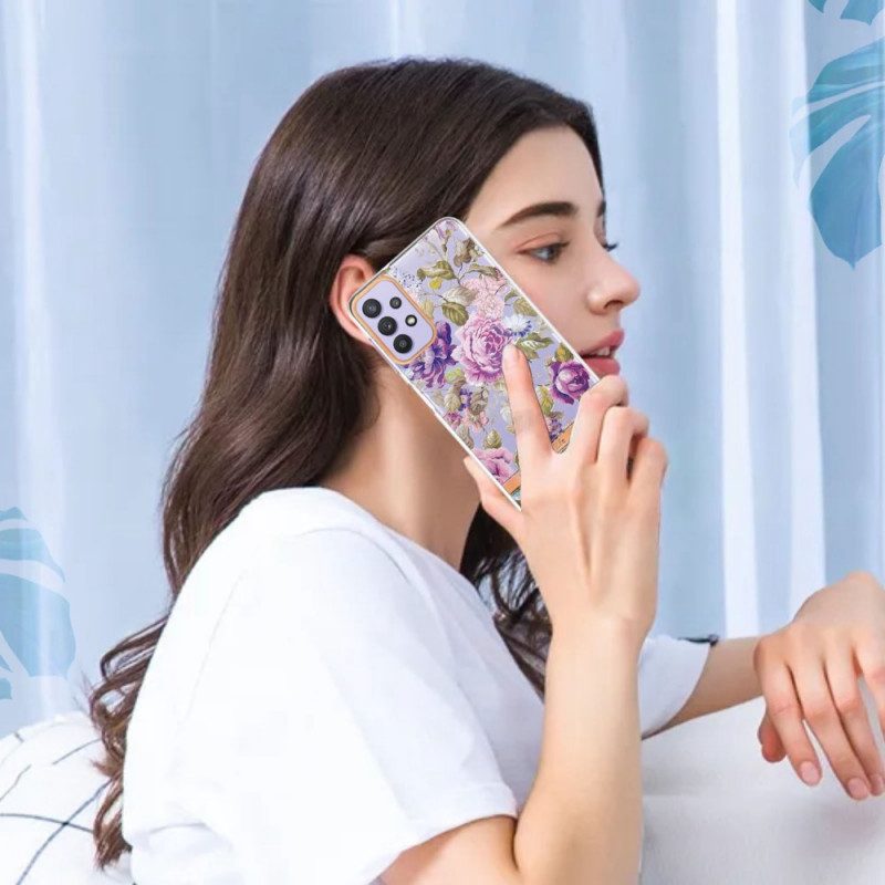 Cover Samsung Galaxy A13 Floreale Senza Soluzione Di Continuità