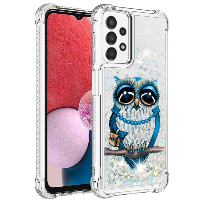 Cover Samsung Galaxy A13 Miss Owl Paillettes