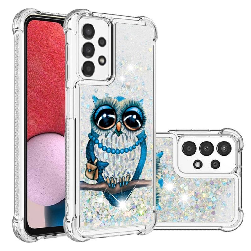 Cover Samsung Galaxy A13 Miss Owl Paillettes