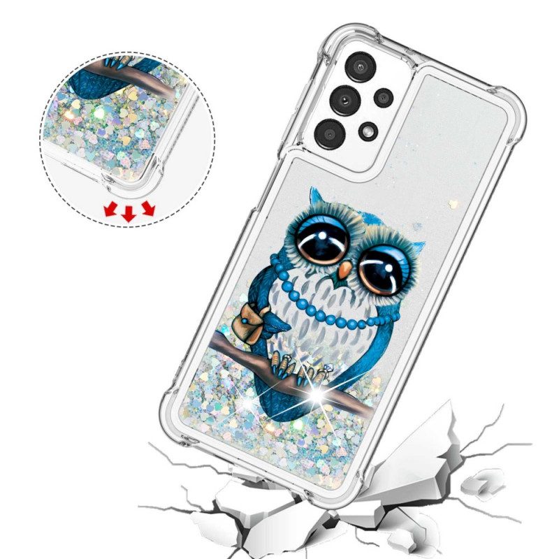 Cover Samsung Galaxy A13 Miss Owl Paillettes