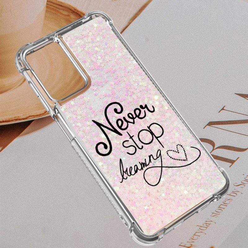 Cover Samsung Galaxy A13 Non Smettere Mai Di Sognare Glitter