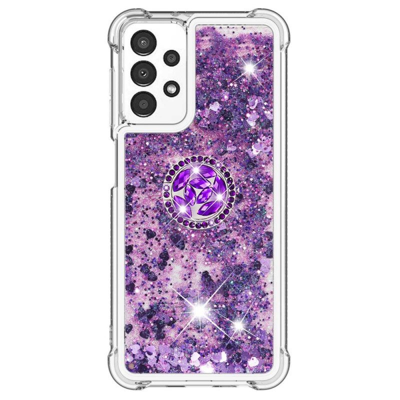 Cover Samsung Galaxy A13 Paillettes Con Supporto Ad Anello