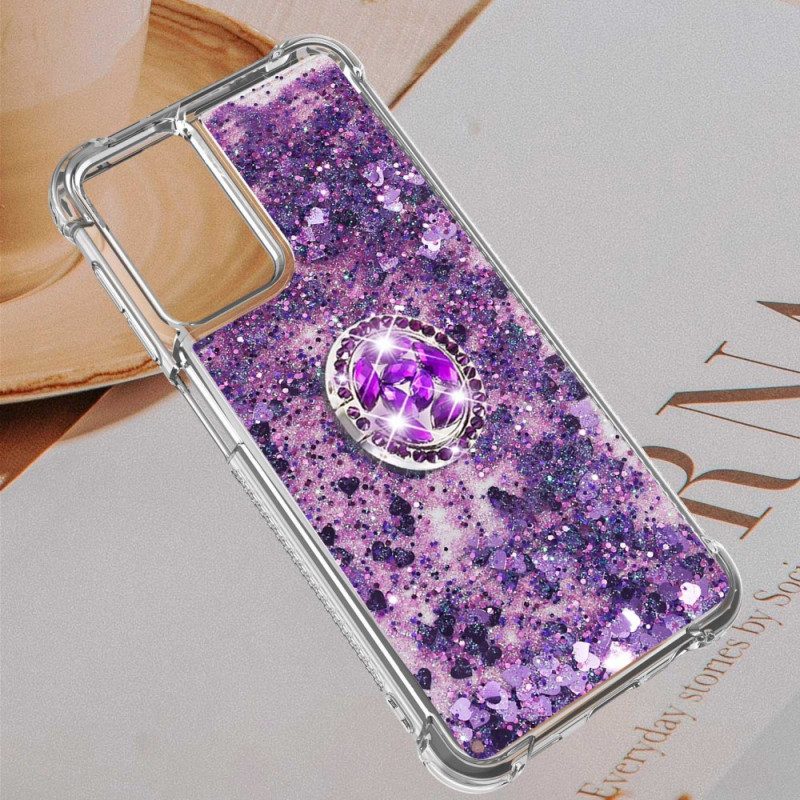 Cover Samsung Galaxy A13 Paillettes Con Supporto Ad Anello