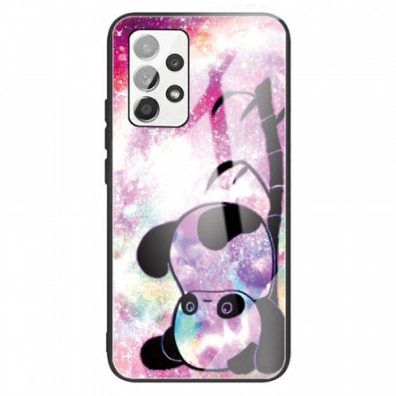 Cover Samsung Galaxy A13 Panda In Vetro Temperato