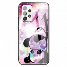 Cover Samsung Galaxy A13 Panda In Vetro Temperato