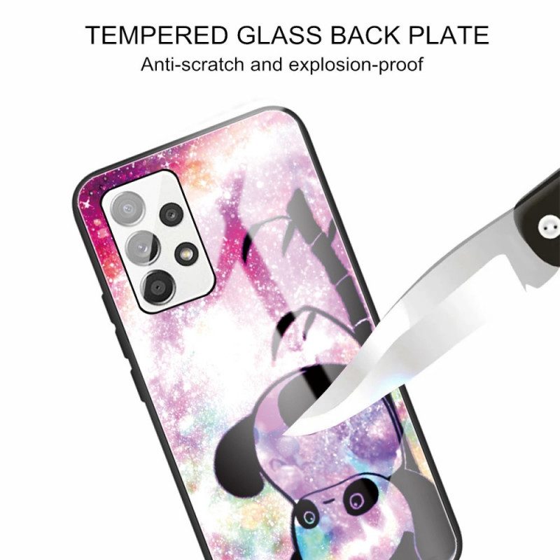 Cover Samsung Galaxy A13 Panda In Vetro Temperato