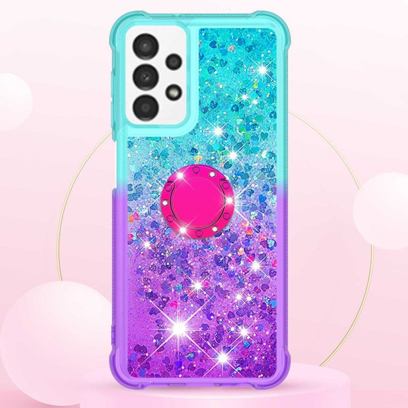 Cover Samsung Galaxy A13 Staffa Ad Anello Glitterata