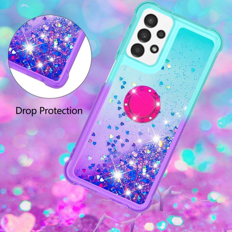 Cover Samsung Galaxy A13 Staffa Ad Anello Glitterata