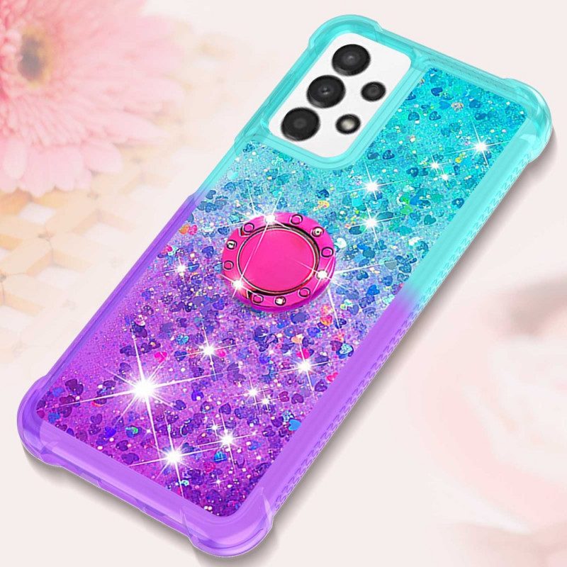 Cover Samsung Galaxy A13 Staffa Ad Anello Glitterata