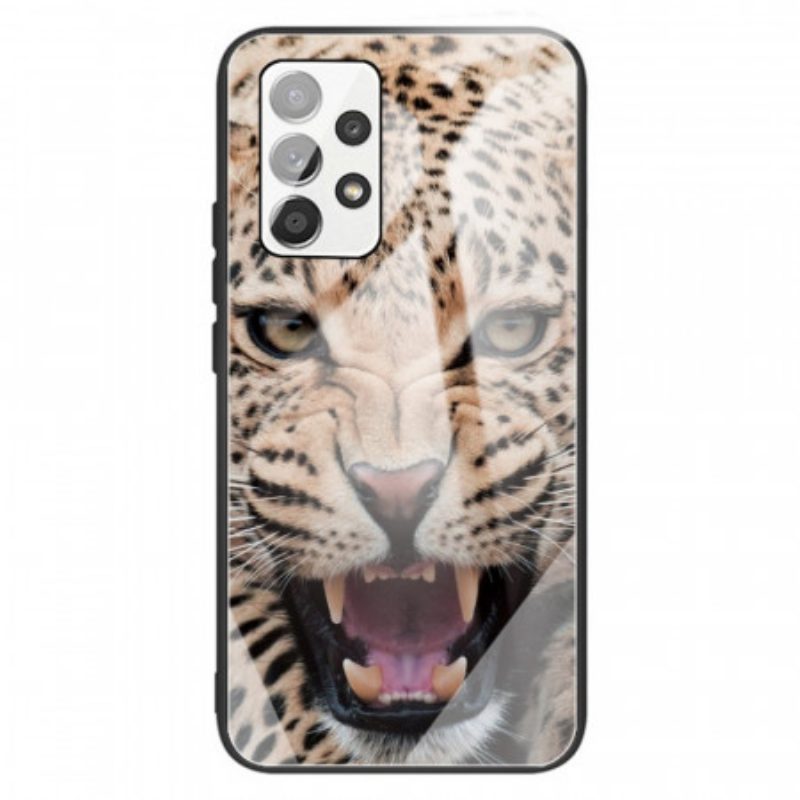 Cover Samsung Galaxy A13 Vetro Temperato Leopardo