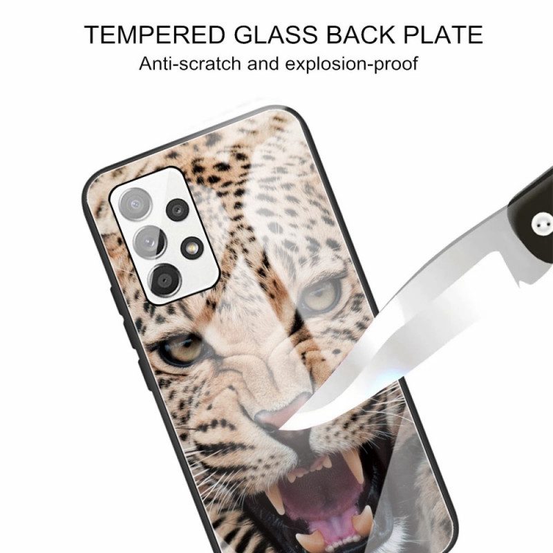 Cover Samsung Galaxy A13 Vetro Temperato Leopardo