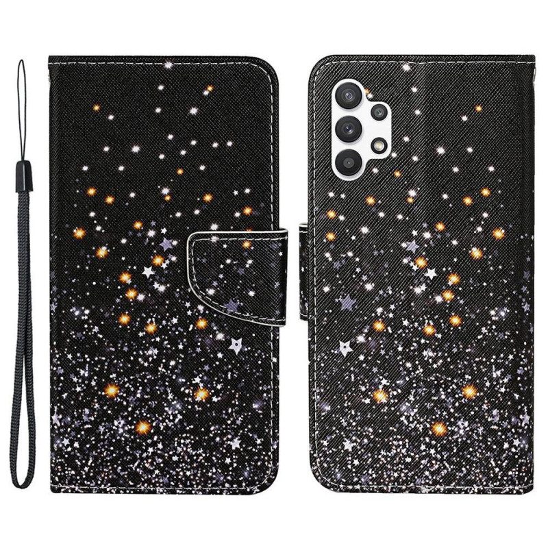 Custodia A Portafoglio Samsung Galaxy A13 Cinturino Nero