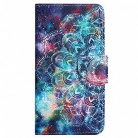 Custodia A Portafoglio Samsung Galaxy A13 Mandala Con Spalline Vistose