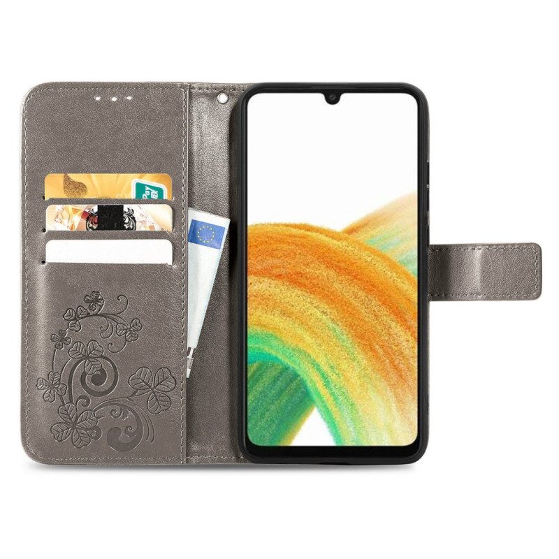 Custodia in pelle Samsung Galaxy A13 Fiori Astratti