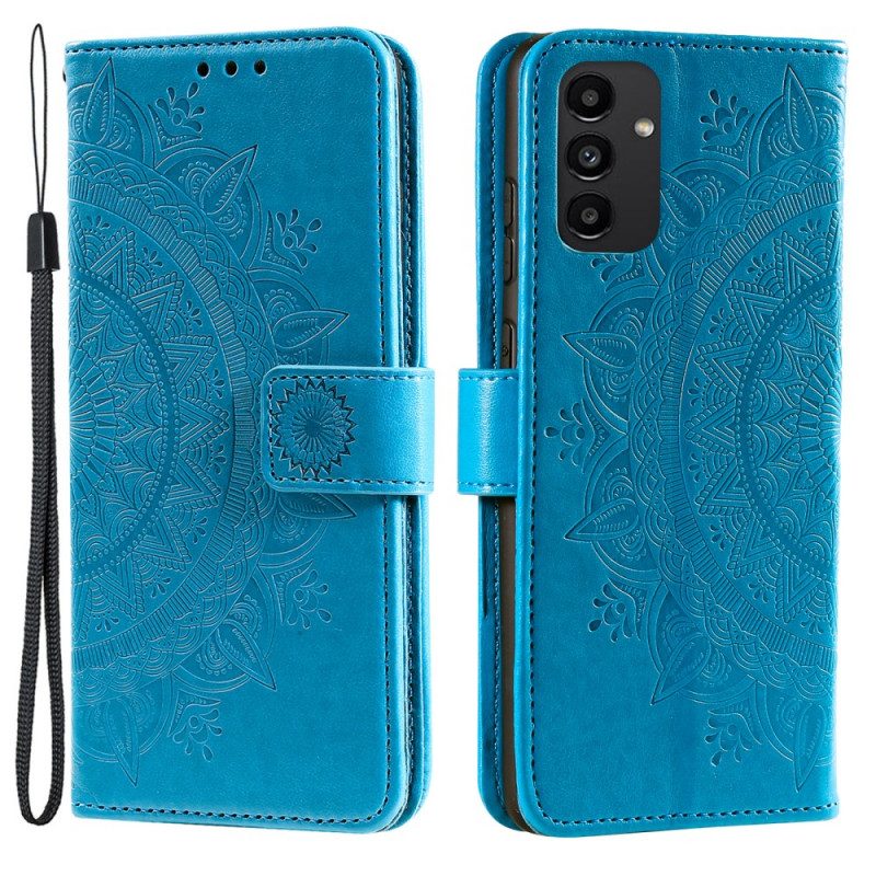 Custodia in pelle Samsung Galaxy A13 Mandala Del Sole