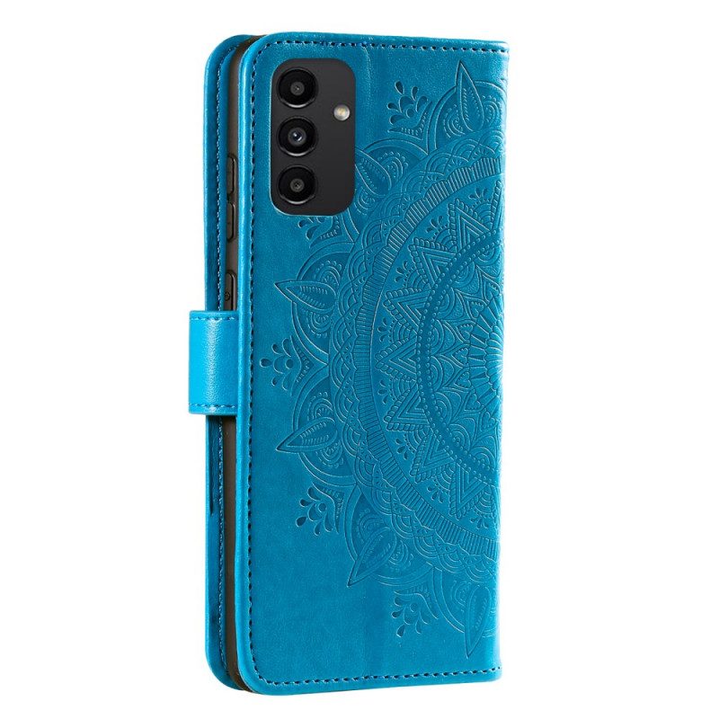 Custodia in pelle Samsung Galaxy A13 Mandala Del Sole