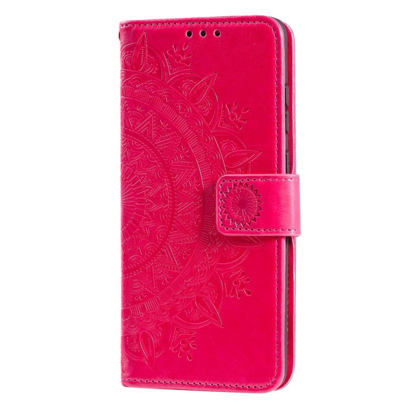 Custodia in pelle Samsung Galaxy A13 Mandala Del Sole