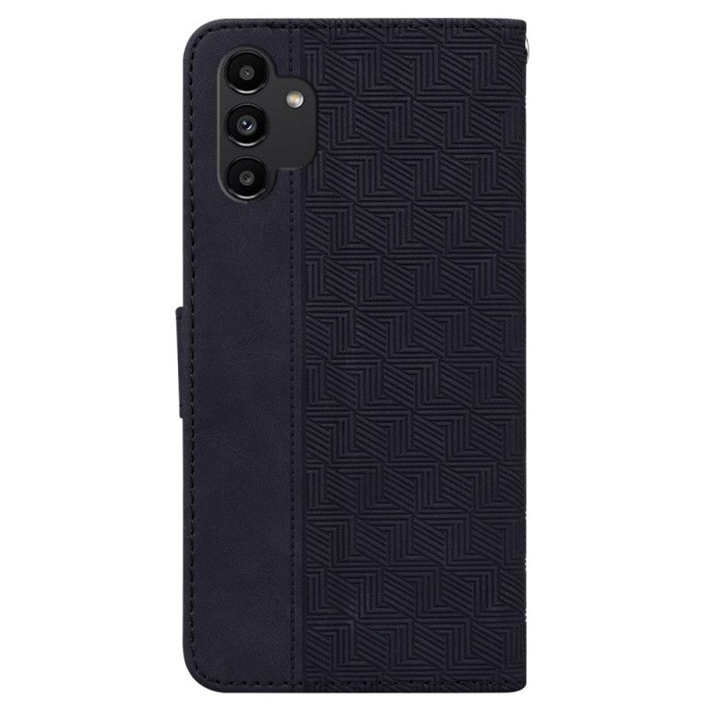 Custodia in pelle Samsung Galaxy A13 Modello Con Cinturino