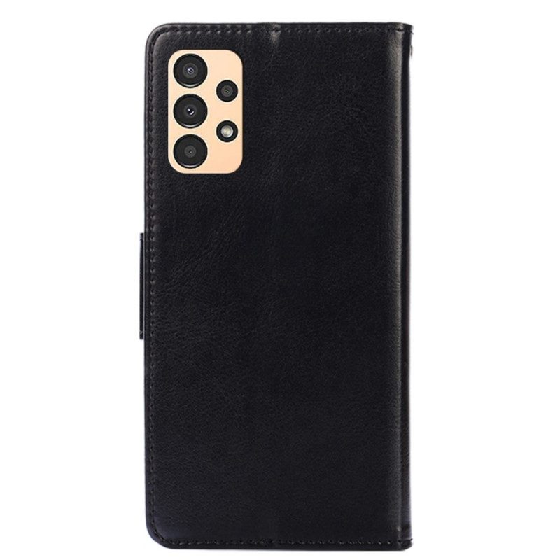 Custodia in pelle Samsung Galaxy A13 Stile Vintage In Pelle